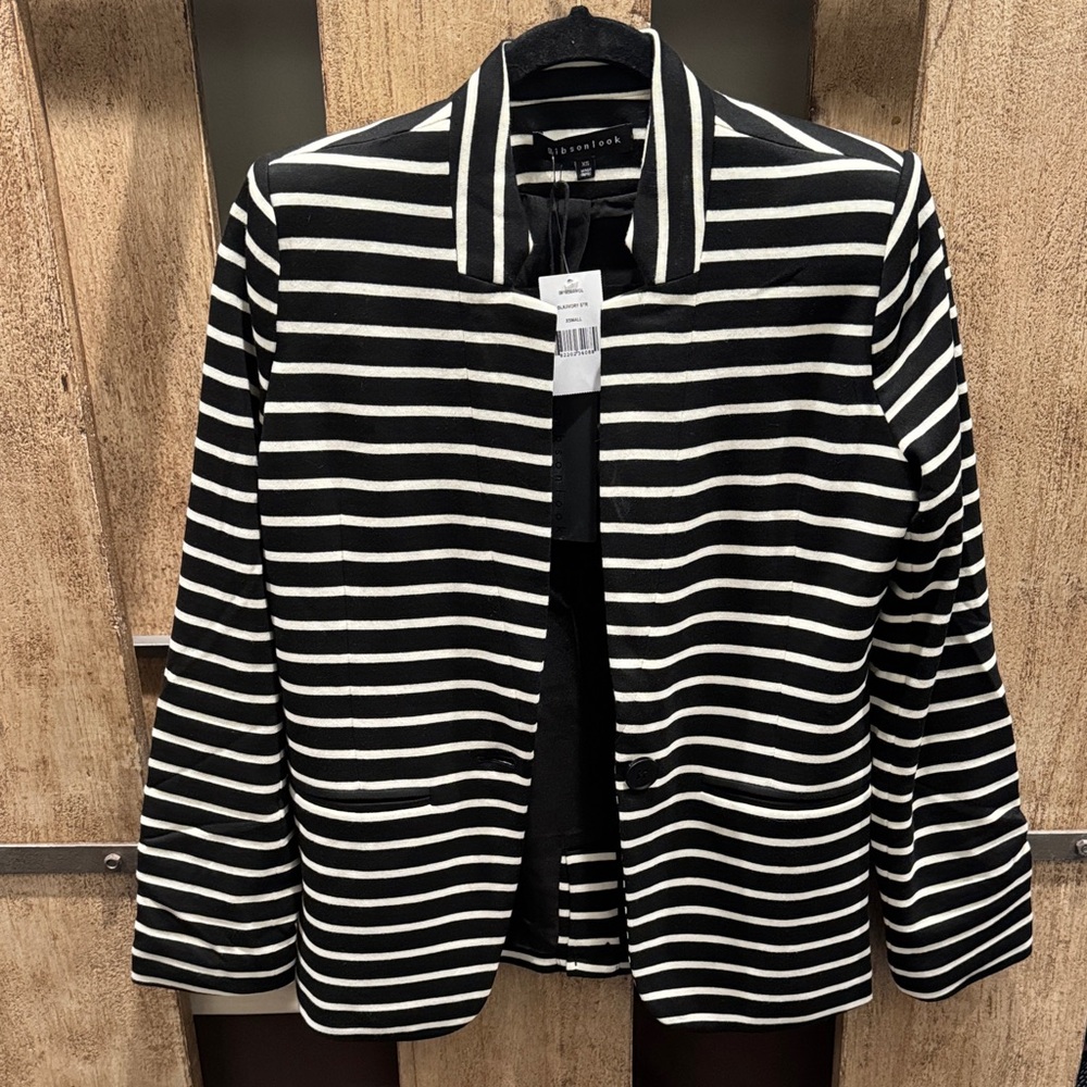 Gibsonlook Notch Collar Knit Blazer XS NWT